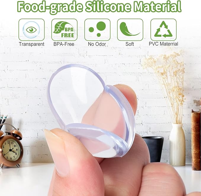 Corner Protector for Baby: Baby Proofing Safety Corner Clear Furniture Tablet Corner Protection| Protectors Guards, Baby Proof Bumper & Cushion to Cover Sharp Furniture & Table Edges (24 Count Round)