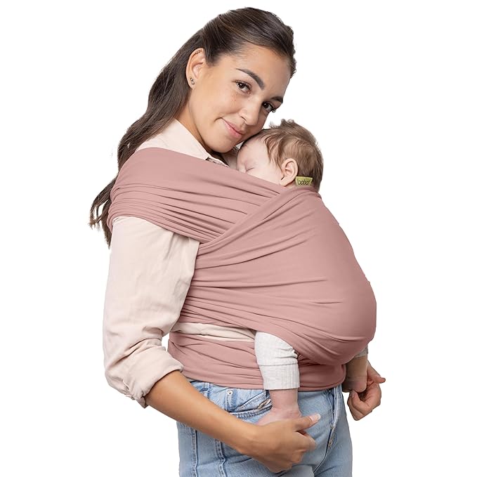 Boba Baby Wrap Carrier – Original Baby Sling Carrier for Newborns (7–35 lbs), Soft, Secure, Hands-Free & Ergonomic, Ideal for Comfortable Bonding, New Parents (Serenity Bloom)