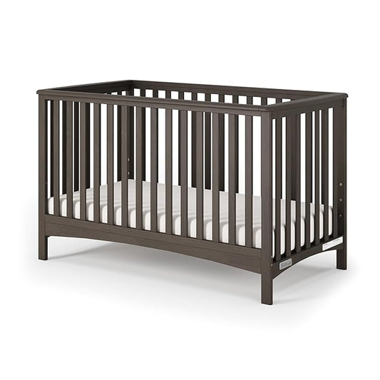 Child Craft London 4-in-1 Convertible Crib, Baby Crib Converts to Day Bed, Toddler Bed and Full-Size Bed, 3 Adjustable Mattress Positions, Non-Toxic, Baby Safe Finish (Dapper Gray)