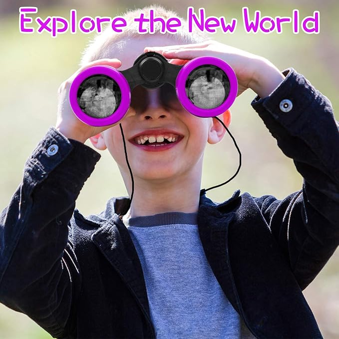 Scotamalone Kids Binoculars Shock Proof Toy Binoculars Set for Age 3-12 Years Old Boys Girls Bird Watching Educational Learning Hunting Hiking Birthday Presents