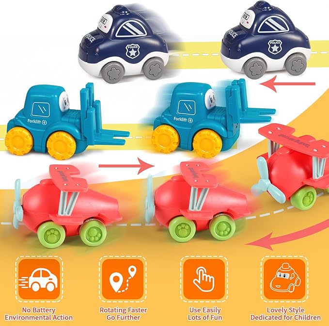 ALASOU 9 PCS Baby Cranes Car Toys with Playmat/Storage Bag|1st Birthday Gifts for Toddler Toys Age 1-2|Baby Toy for 1 2 Year Old Boy|1 2 Year Old Boy Birthday Gift for Infant 12 18 Months