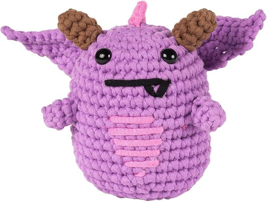 Utook Halloween Crochet Kit for Beginners，Crochet Starter Kits,Crochet Kits for Beginners Adults and Children, with Instructional Videos and Paper Tutorials, Holiday Gifts (Little Devil)