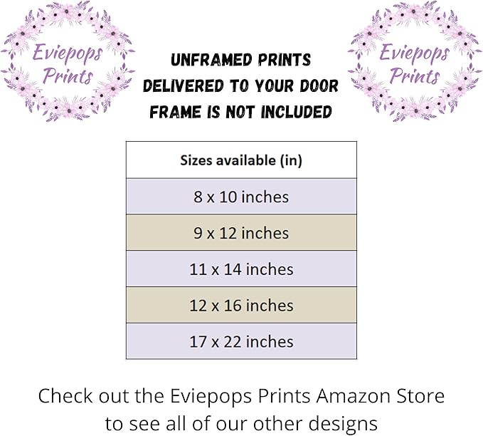 Safari Animals Set of 3 Unframed Poster Prints for Baby Girls Nursery Bedroom Playroom, Personalized Name, Choice of 12 Animals, Pink Purple (9x12)