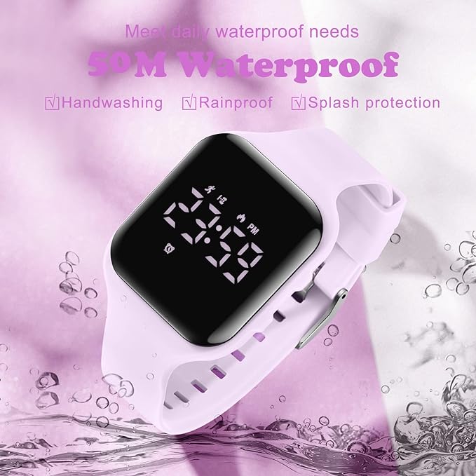 Kids Watches for Girls Boys Digital Sport Watch with Step Counter Pedometer Vibration Alarm Clock, No App Waterproof Fitness Tracker Kids Watch Boys Girls Teens Students Ages 5-16