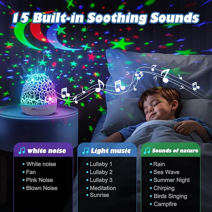 PIKOY Dinosaur Night Light Projector | 15 Sounds & 3D Films | 31Colors & Remote Control | Dinosaur Toys for Kids 3-8, Toddler Toys, Boys Room Decor, STEM Educational Gifts