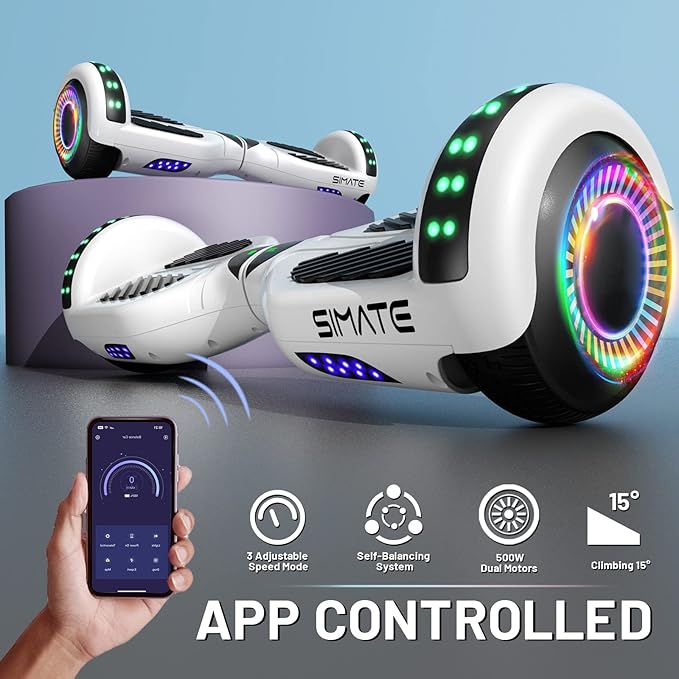 Scooter, Bluetooth & Corlorful LED Lights, Gifts for Kids & Adults & Girls & Boys, for All Ages