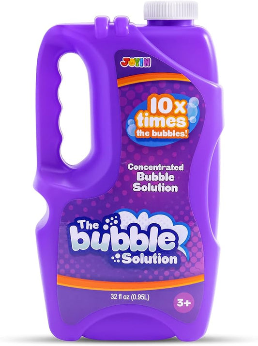 JOYIN 32 oz Bubble Solution Refills (Close to 1L/ 2.5 Gallon), Concentrated Solution for Bubble Machine, Wands, Blower, Easter (Purple)