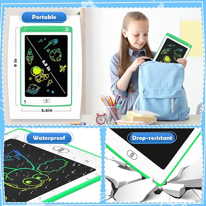 LCD Writing Tablet for Kids, 8.5 Inch Colorful Doodle Board Drawing Tablet, Educational Learning Toys Birthday Gifts for Kids Age 3 4 5 6 7 8 (16 Pack)
