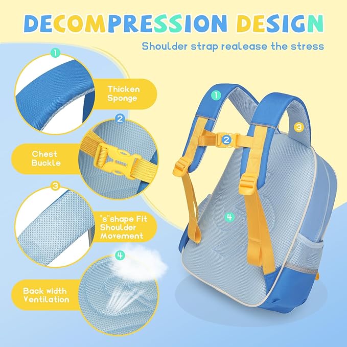 SUN EIGHT Kids Backpack for School Cute Dog Backpack for Kids Lightweight Elementary Bookbag with Coin Purse Kindergarden School Bag(Dog)