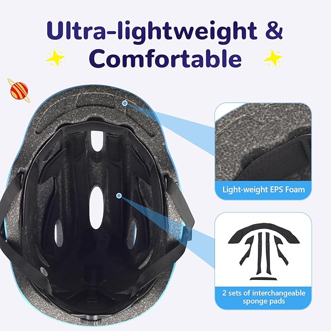 Kids/Youth Bike Helmet for Boys Girls and Teens, Adjustable and Multi-Sport for Bicycle, Kick Scooter, Skateboard, Roller/Inline Skate