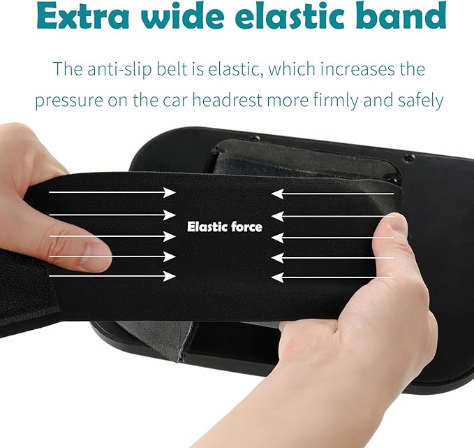 Funbliss Fixed Headrest Baby Car Mirror, Car Mirror for Baby Compatible with Tesla and other vehicles,360° Rotation, Shatterproof Plastic, No Assembly Required