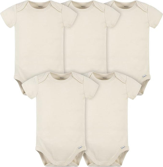 Gerber baby-boys 5 Pack Onesies Multi-packs Bundle Interlock 180 Gsm
