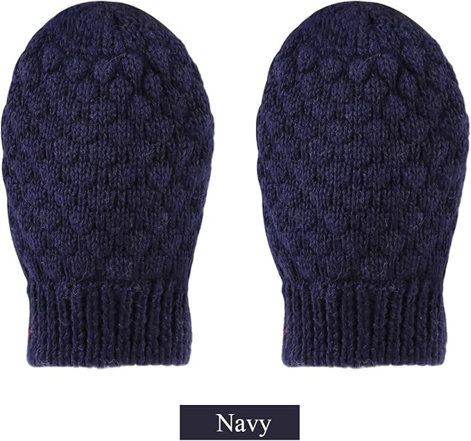 Baby Knit Mittens Toddler Boys Girls Gloves Winter Infant Newborn No Scratch Mitten 0-3 Years
