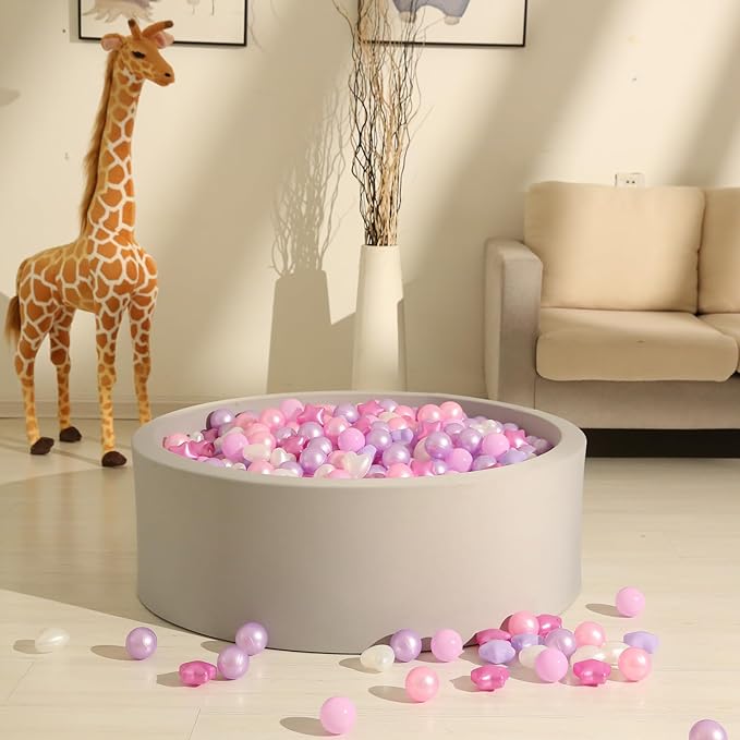 GOGOSO Ball Pits Balls for Toddlers Pack of 50 100 200 Plastics Shape Ball Non-Phthalate Non-BPA Non-Toxic 2.2-Inch Crush Proof Play Balls