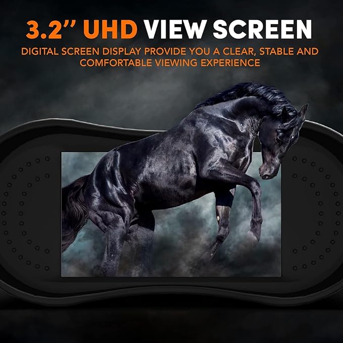 GTHUNDER Night Vision Goggles, Night Vision Binoculars – 4K UHD Video, 52MP Photos, App Remote Control, 10X Zoom, 4" HD Screen, 984ft, 7-Level IR, 4000mAh, 32GB Card – Ideal for Hunting & Security