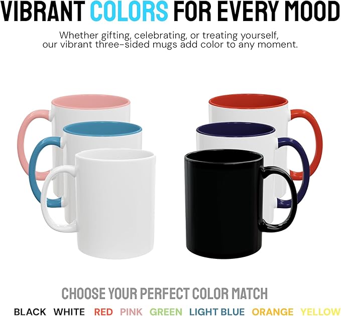 Personalized Coffee Mug – Custom Photo, Text, or Logo Ceramic Mug Tea Cup | Taza Personalizada with Picture or Message | Customized Gift Idea for Men & Women, Mom, Dad, Friends - White/Black | 15oz