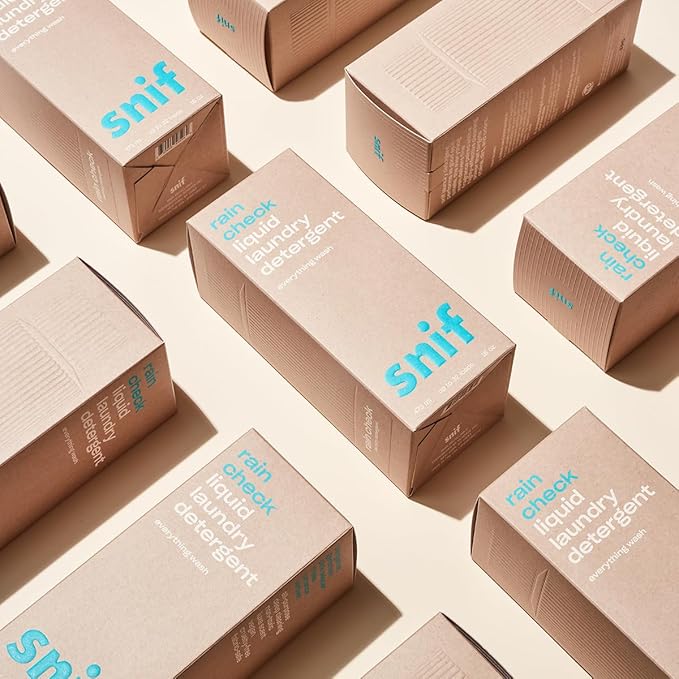 Snif Rain Check Laundry Detergent, Clean and Crisp Scent, 32 Loads, Non-Irritating to Skin, Clean, Non-Toxic, Vegan, Cruelty Free, 16oz