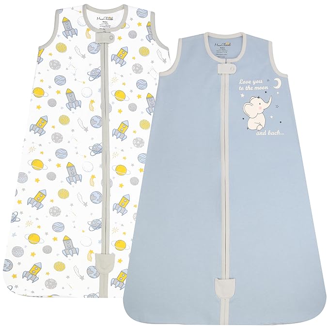 Mama Cheetah Baby Sleep Sack 0.5 TOG, Organic Cotton Baby Wearable Blanket with Two-Way Zipper, Swaddle Transition Baby Sleeping Bag for Newborn Infant Toddler Boy Girl, 18-24 Months