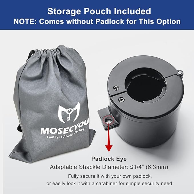 Door Knob Lockout Device, All-Metal Adjustable Version, Cover to Disable Doorknob, Prevents Turning of Knob & Block Access to Keyhole, Safety Extra Lock for Kids/Elderly/Bedroom No Drill