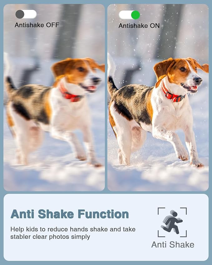 Digital Camera, FHD 1080P Point and Shoot Camera with 16X Zoom Anti Shake, Compact Small Portable for Boy Girls(Deep Black)