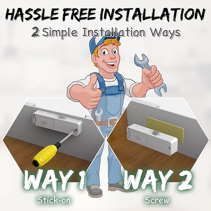 RFID Cabinet Lock, Hidden Digital Electronic Bluetooth RFID Smart Cabinet Drawer Lock for Adults Baby Proofing Teens Liquor Cupboard File