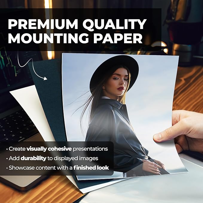 Dunwell Photo Album 8x10 (Blue) with Black Mounting Paper, 8 x 10 Photo & Art Portfolio Presentation Book, 24 Clear Sleeves, Each Shows 48 Pages, Professional Photography Book for Pictures, Artwork