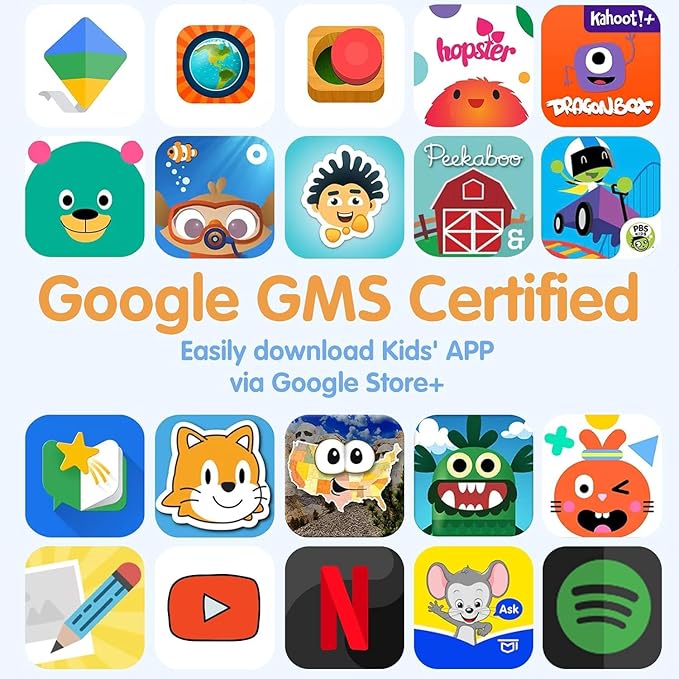 10.1 Inch Kids Tablet with Stylus & Case | Octa-Core 8GB RAM 64GB ROM | 7000mAh Android Tablet for Ages 3-12 | Parental Control, Pre-Installed Apps & GMS Certified