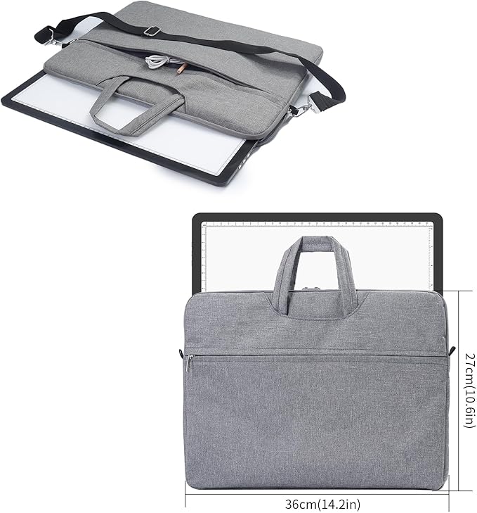 KOBAIBAN A4 Magnetic Light Box with Bag, Rechargeable Diamond Art Light Board with Side Physical Buttons, 3 Color Light Modes Super Bright Light Pad Light Table for Tracing, Drawing, Sketching (Black)