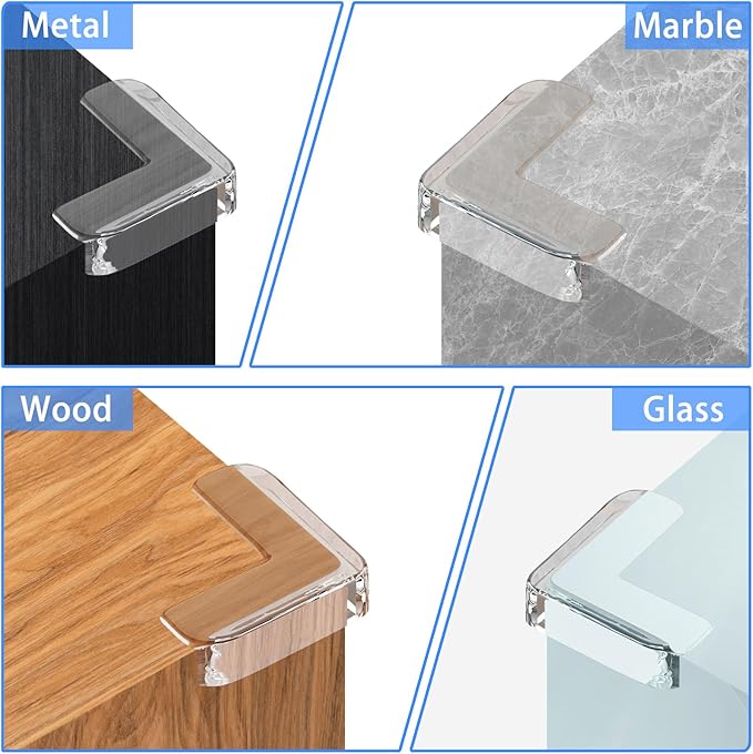 Baby Corner Protector Corner Protector Baby Furniture Corner Protection Transparent Cover Sharp Furniture and Table Top Edges with Adhesive 12 Pack(L-Shaped)