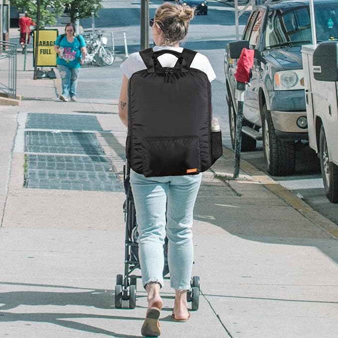 Mactso Stroller Travel Bag Compatible with GB Pockit Air Plus All Terrain and GB Pockit + All City, Lightweight Stroller Travel Backpack for Airplane (Black, L)