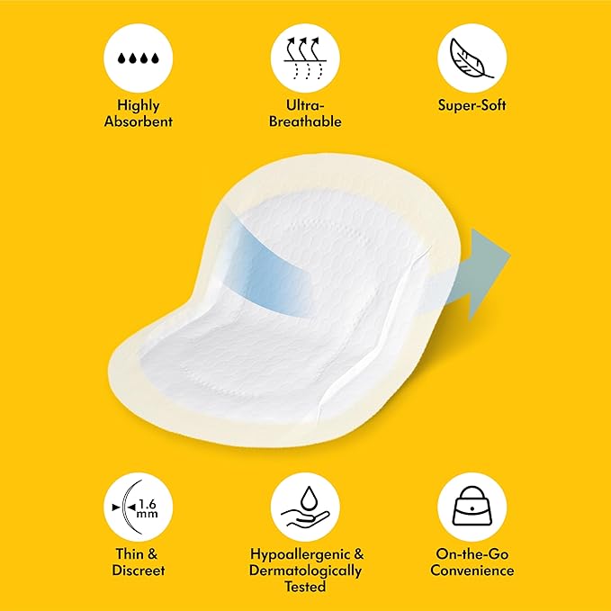 Medela Ultra-Breathable Nursing Pads, Highly Absorbent, Super Soft, Discreet Design for Comfortable Wear, Pack of 60
