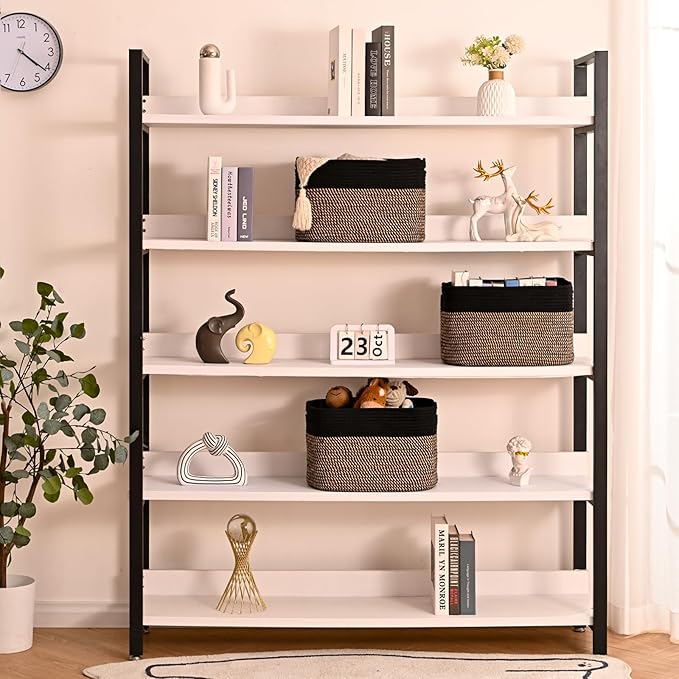 Storage Baskets for Organizing Shelves, Toy Basket for Kid's Room, Woven Cotton Rope Basket for Decor, Organizing Baskets for Bedroom Living Room, 15"x11"x9.5", 3 Packs, Black & Jute