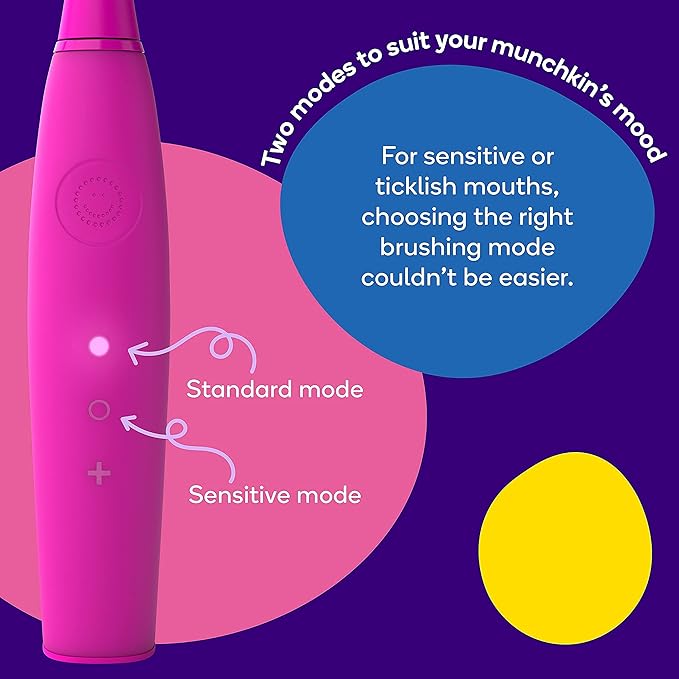 Burst Kids & Toddlers Electric Toothbrush (Blue) | Soft Bristles | Two Minute Timer | Rechargeable Battery | Easy-Grip Silicone Handle | 2 Modes for Healthy Smiles | Ages 3+