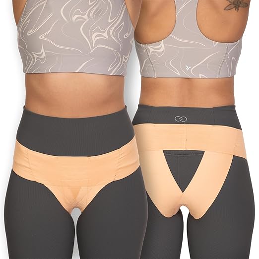 Patented Pelvic Orthotic Support Belt For Women ― Uterus Girdle for Prolapsed Bladder, Vulvar Varicosities, Postpartum Recovery, Symphysis Pubis, Dysfunction | Low Waist - BEACH SAND - M