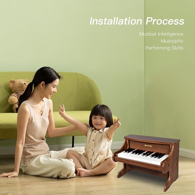 MUSICUBE Kids Piano Keyboard 25 Keys Digital Piano for 3-7 Years Old Beginner Girls Boys First Mini Piano Toys Educational Musical Instrument Gift Choice (Range: C4-C6)