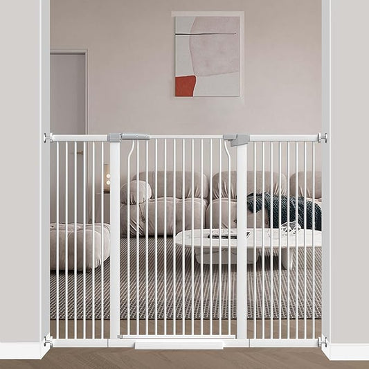 Frail 40.5" Extra Tall Baby & Pet Gate, 54.8"-57.4" Wide, White