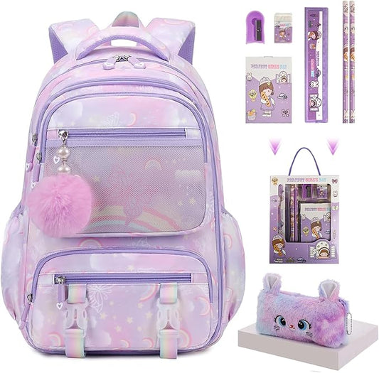 Aesthetic Kawaii Rainbow Backpack