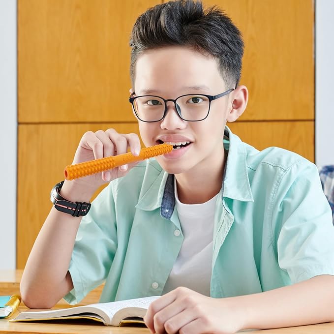 Hollow Chew Tubes Sensory Chew Toys for Autistic Children(2 Pack), Alt. to Chew Necklaces for Sensory Kids, Teething, Oral Motor Stimulation, ADHD, SPD - Teether Toys