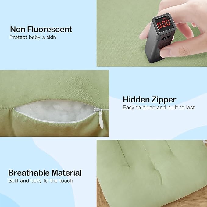 Baby Lounger for Newborn 0-18 Months, Bionic Design Infant Floor Seats & Loungers for Home and Travel, Soft Organic Cotton Baby Lounger, Newborn Babies Shower Gifts