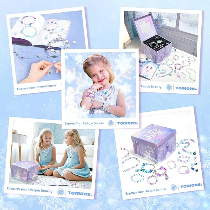Tomons Gifts for Girls Ages 6-12, Kids Jewelry Making Kit for Girls, Crafts Birthday for 6 7 8 10 11 12 Year Old Girl