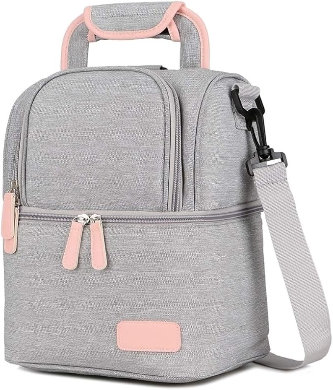 Meichoon Breast Milk Baby Bottle Cooler Bag/Waterproof Baby Milk Bag Freezer/Mommy Travel Backpack/Portable Thermal Insulated Lunch Box for Women Men Large Capacity Handbag