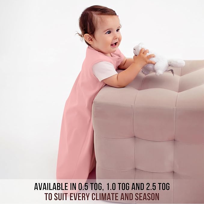 Mama Cheetah Baby Sleep Sack 0.5 TOG, Organic Cotton Baby Wearable Blanket with Two-Way Zipper, Swaddle Transition Baby Sleeping Bag for Newborn Infant Toddler Boy Girl, 24-48 Month