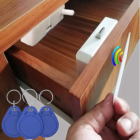 RFID Electronic Cabinet Lock Hidden DIY Electronic Induction Lock ，Invisible Cabinet Lock，for Wooden Cabinet Locker Drawer Cupboard Letter Box