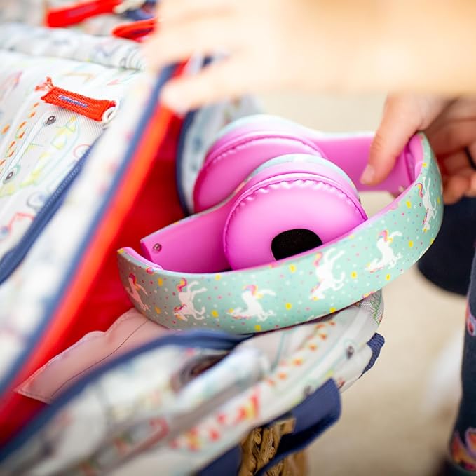 Snug Play+ Kids Headphones – Volume Limited 93dB for Safe Listening – Foldable, Durable Headphones for Toddlers, Boys & Girls – Tangle-Free Cord – Ideal for Travel, School, Tablets - Robots