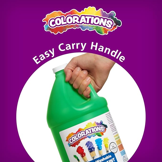 Colorations Paraben-Free Washable Tempera Paint for Kids - 1 Gallon Value Size. Vibrant Magenta, Non-Toxic and Made in The USA