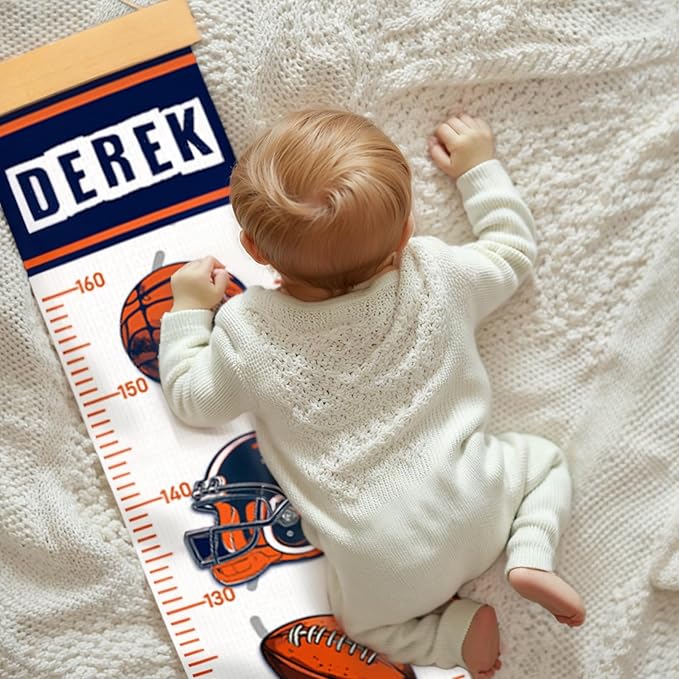 Personalized Name Growth Chart for Kids, Ball Measuring Height Chart, Meaningful Memories Through Kid Size Chart Measurement, Growth Chart Ruler for Wall, Toddler Room Decor