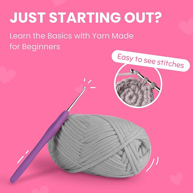 Cookie Box Crochet Kit for Beginners - Learn to Craft Amigurumi Stuffed Animals - Knitting Gift for Kids and Adults - Beginner-Friendly Yarn - Stitch-by-Stitch Video Tutorial - Bear Ted