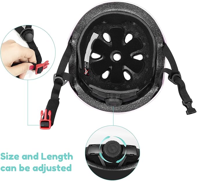 Kids Helmet, Toddler Adjustable Kids Ages 3-8 Years Old Boys Girls Multi-Sports Safety