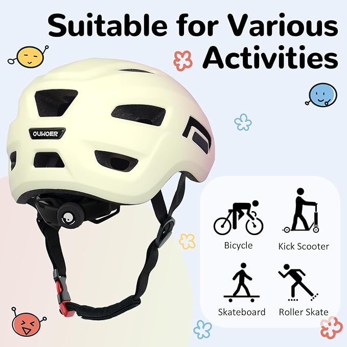 Toddler/Kids Bike Helmet, Adjustable and Multi-Sport, from Infant to Schoolchild, 2 Sizes