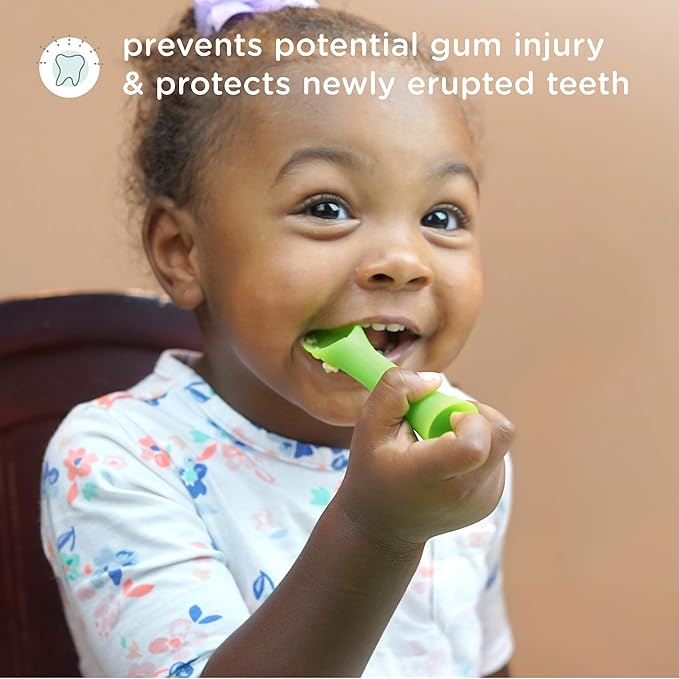 Olababy 100% Silicone Soft-Tip Training Spoon for Baby Led Weaning 2pack (Pearl/Kiwi)